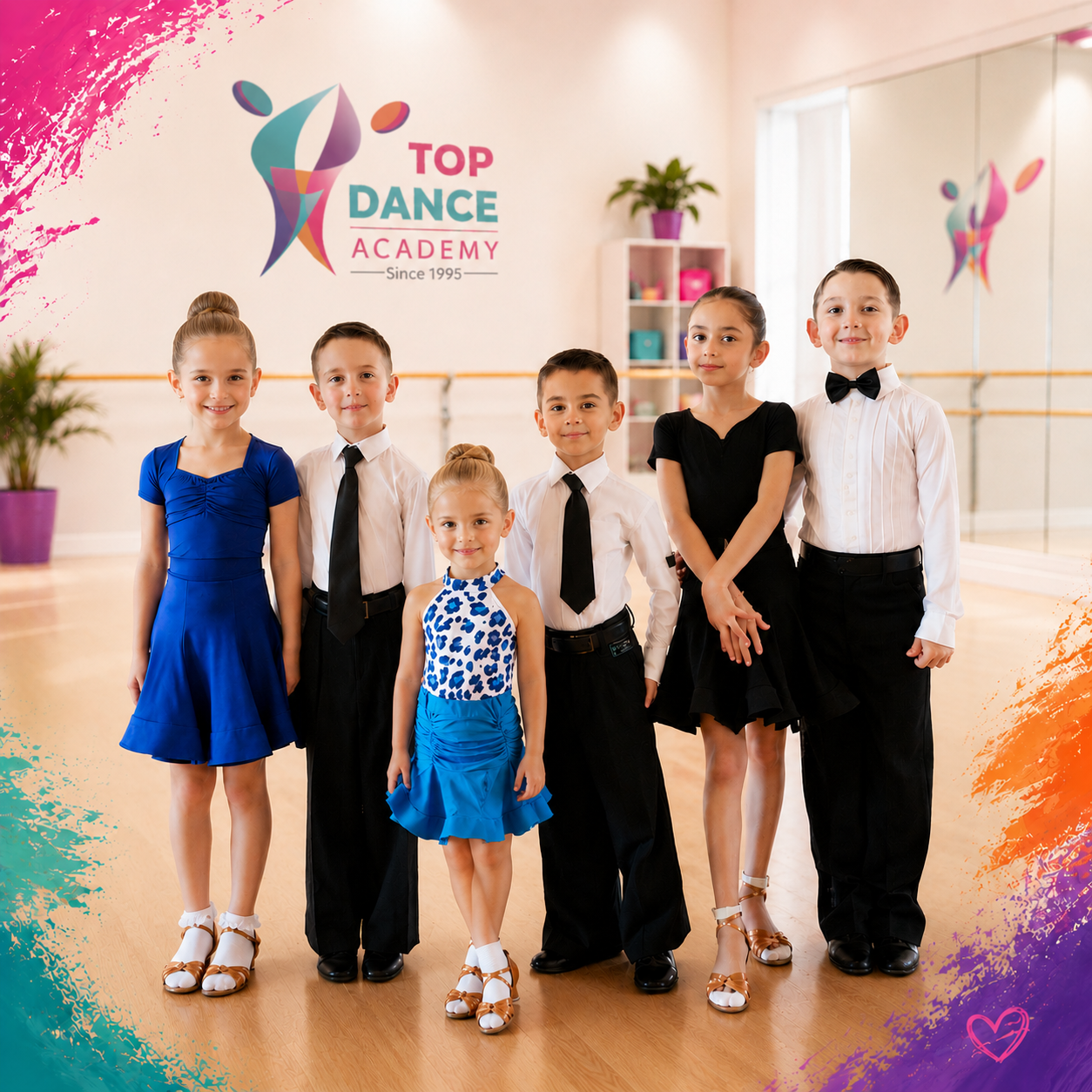 Bambini del corso di balli di coppia, Danze Standard e Latino-Americane, a Monterotondo